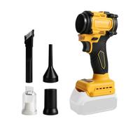 Ventilateur et aspirateur sans fil 2 en 1 compatible avec batterie Dewalt 18 V, souffleur d'air sans balais, aspirateur à air comprimé avec 3 buses pour voiture, camping, ateliers, claviers (sans