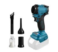 Ventilateur et aspirateur sans fil 2 en 1 compatible avec batterie Makita 18 V, souffleur d'air sans balais, aspirateur à air comprimé avec 3 buses pour voiture, camping, ateliers, claviers (sans