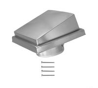 Ventilateur extracteur carré en acier avec maille, grille anti-oiseaux 304, conduit mural, silencieux pour séchoir à flux d'air pour salle de bain, cuisine, garage (100 mm)