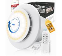 Ventilateur Extracteur d'Air 100 mm Avec Minuterie 3000 tr/min Débit 220 m³/h 6 Vitesses Éclairage LED Télécommande Moteur DC 2 W