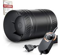 Ventilateur Extracteur d'Air Réglable 100 mm 8 W 310 m³/h Silencieux Protection Surchauffe Ventilateur de Conduit pour Serre