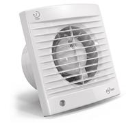 Ventilateur extracteur de 100 mm avec temporisation, débit de 120 m³/h, indice de protection IPX2, couleur blanche