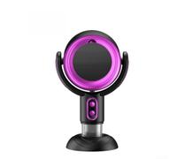 Ventilateur extracteur de fumée d'intérieur en ABS compact (rechargeable | Corps en plastique ABS, finition dorée ou violette, facile à nettoyer, taille compacte de 21 x 15 x 35 cm