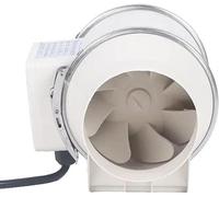 Ventilateur extracteur en ligne, débit d'air élevé, fonctionnement silencieux, BLANC