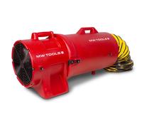 Ventilateur extracteur mobile avec tuyau d'extraction 10 m et porte-tuyau 200 mm - 168 W MW Tools MVH200PPSET