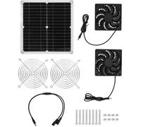 Ventilateur extraction solaire 20W - Étanche USB pour serre