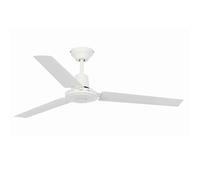Faro Barcelona Ventilateur de plafond Eco Indus 120 cm blanc avec interrupteur mural