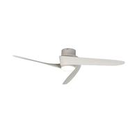 Mantra Iluminación Ventilateur de plafond LED Groenland M, blanc, courant continu, silencieux, CCT dimmable, blanc, Salon / Salle à manger, Matière Plastique, Moderne