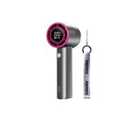 Ventilateur haute vitesse,ELVANZA Ventilateur,réglage continu sur 200 niveaux,double flux d'air puissant,grande autonomie,finition laquée, mousqueton pour un transport facile,violet violet