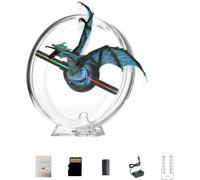 Ventilateur hologramme 3D, ventilateur hologramme HD LED WIFI avec 700 vidéos de bibliothèque, affichage holographique animé pour magasins, magasins, sapin de Noël (14 cm)
