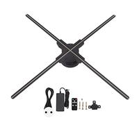 Ventilateur Holographique 3D, Projecteur de Ventilateur Hologramme 3D 100cm écran 600x1184 Connexion WiFi AC 100-240V pour Centre Commercial (Prise UE)