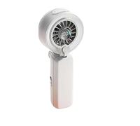 Ventilateur humidificateur pulvérisateur 4 en 1, ventilateur de refroidissement à brume portable pour la plage, pliable, silencieux, support de téléphone, turbine portable pour voyage (blanc)