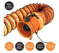 Ventilateur industriel d'extraction de poussière 300mm tuyau d'air portable de 6m ventilateur d'extraction de fumée d'atelier ventilateur de conduit G