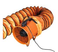 Ventilateur industriel, ventilateur axial, ventilateur de chantier, soufflerie de chantier, ventilateur de chantier, aspiration de poussière - 300 mm, tuyau de 6 m