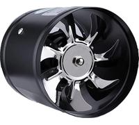 Ventilateur Inline-Extractor, volume d'air de 500 m²/h, fonctionnement silencieux, noir