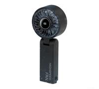 Ventilateur intelligent avec écran LED, mode turbo 100 % en continu, 9 m/s, vent haute vitesse, angle réglable de 90°, ventilateur USB portable de 6 à 8 h, pour camping et bureau (noir)