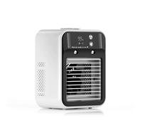 Ventilateur intelligent eau/glace, humidif. portable, recharge USB, 2 vit., 3000mAh.