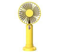 Ventilateur Jaune Mini Support Avec Une Grande Autonomie De Batterie