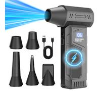 Ventilateur Jet Sans Fil Brushless P70/M4 2026 avec Lumière LED et Affichage Numérique pour Nettoyage de Voiture, Utilisation Extérieure Portable pour Barbecue, Noir, Nouveau P70