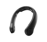 Ventilateur JISULIFE de cou portable amélioré, mains libres, 5 vitesses réglables, 5000mAh - Noir