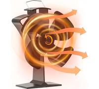 Ventilateur Kachel - Fonctionnement par chaleur - Diffusion de la chaleur - Autonome - Hauteur : 21,5 cm - Noir