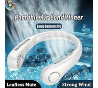 Ventilateur longue batterie cou Portable sans lame suspendu cou Rechargeable refroidisseur d'air 3 vitesses Mini ventilateur de Sport d'été 1200mAh Green