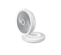 Macom Ventilateur de table Enjoy & Relax 990 – Compact sans fil rechargeable USB Ø19 cm Blanc