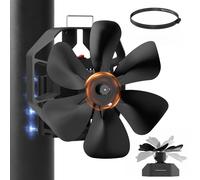 Ventilateur magnétique pour four, 6 pales, pivotant, noir, pour conduit de cheminée