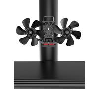 Ventilateur magnétique pour poêle à bois, sans alimentation électrique, à double hélice, silencieux, pour cheminée