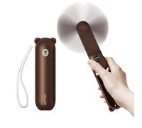 JISULIFE Life8 Plus Ventilateur portatif avec fonction batterie externe 4500 mAh et lampe de poche - Chocolat