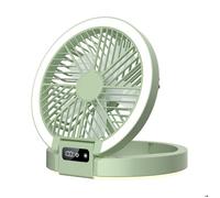 Ventilateur Mini Pliable LED: Ultra-Fin Portable, Écran Digital-Pour Intérieur/Extérieur,Ventilation Silencieuse, Design Minimaliste
