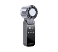 Ventilateur, Mini Ventilateur portatif de réfrigération à Semi-conducteur 4000 mAh, Sac de Glace à Cou Pliant électrique Violent à Grande Vitesse Petit (Gris)