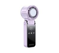 Ventilateur, Mini Ventilateur portatif de réfrigération à Semi-conducteur 4000 mAh, Sac de Glace à Cou Pliant électrique Violent à Grande Vitesse Petit (Gris)