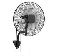 Ventilateur mural, 457 mm, ventilateur suspendu à fixer au mur, oscillant, 3 vitesses, grande portée de l'air, angle de rotation réglable, puissant, idéal pour l'industrie, le commerce, les garages, l