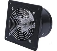 Ventilateur mural industriel axial - 40 W - 220 V - Entrée/sortie d'air - Noir