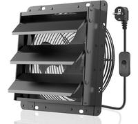 Ventilateur mural industriel en aluminium 250 mm, 1 100 m³/h, avec filtre à gaz, ventilateur d'extraction, alimentation électrique conforme aux normes européennes, ventilateur à cadre en aluminium pou