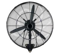 Ventilateur mural industriel SucceBuy 110 W, 67 cm, 7 m/s, ventilateur oscillant avec 3 niveaux de brumisation et angle d'inclinaison réglable, ventilateur professionnel pour atelier, garage, entrepôt