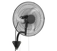 Ventilateur mural industriel - Ventilateur mural de 51 cm - Moteur de 59 W - Oscillation avec 3 vitesses - Angle d'inclinaison réglable - Idéal pour atelier, garage, entrepôt, salle de sport - Noir