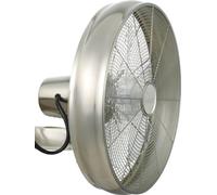 Ventilateur mural sans éclairage 213125EU Ø 46 cm 50 W métal chromé brossé