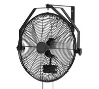Ventilateur mural, ventilateur suspendu de 450 mm avec protection IP44, 3 vitesses, grande portée de l'air, angle de rotation réglable, puissant, idéal pour l'industrie, le commerce, les garages, les