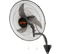 Ventilateur mural VEVOR, Ventilateur mural oscillant 49 cm, 4650 CFM, 3 vitesses, ventilateur commercial ou privé pour le refroidissement d'entrepôts, de serres, d'ateliers, de terrasses, de caves, no
