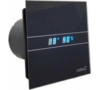 Ventilateur noir CATA e100 GBTH avec minuterie, affichage et fonction de micro-ventilation
