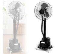 Ventilateur oscillant à brume froide avec réservoir d'eau, ventilateur industriel sur pied, vitesse réglable pour une utilisation en extérieur