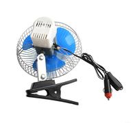 Ventilateur oscillant en métal pour camion 12 V 24 V avec clip solide, circulateur de refroidissement silencieux et long câble d'alimentation noir (20,3 cm 24 V)