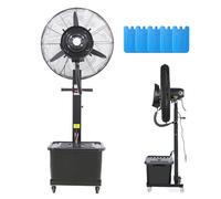 Ventilateur oscillant industriel, ventilateur de brumisation sur pied extérieur, 3 vitesses, puissant de 260 W à 380 W pour une meilleure circulation de l'air et du refroidissement
