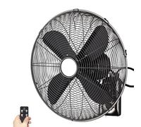 Ventilateur Oscillant Mural, Style Rétro Vintage, Avec Télécommande, 3 Vitesses De Ventilation Et Oscillation À 120° (Gauche/Droite), Ventilation Puissante Pour Usage Industriel Et Commercial -01, No