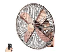 Ventilateur Oscillant Mural, Style Rétro Vintage, Avec Télécommande, 3 Vitesses De Ventilation Et Oscillation À 120° (Gauche/Droite), Ventilation Puissante Pour Usage Industriel Et Commercial - Rouge