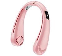Ventilateur personnel 5 vitesses sans pales rechargeable par USB | Ventilateur multi-angle réglable autour du cou pour le travail, le bureau, la lecture, les voyages, le sport en plein air