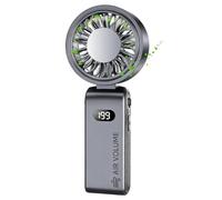 Ventilateur personnel rechargeable, pliable, haute vitesse, ventilateur de | Mini ventilateur portatif sans fil avec affichage LED indicateur de batterie pour croisière, voyage, plage, camping