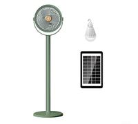 Ventilateur Pied Pliable ABS Léger Compact Ventilateur Pied Pliable(Green) | Alimentation pour hybride et , 5 niveaux de vitesse, design pliable, idéal extérieur